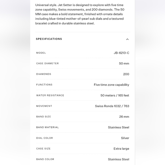 JBW Jetsetter Men's Diamond Swiss Watch - Picture 14 of 14